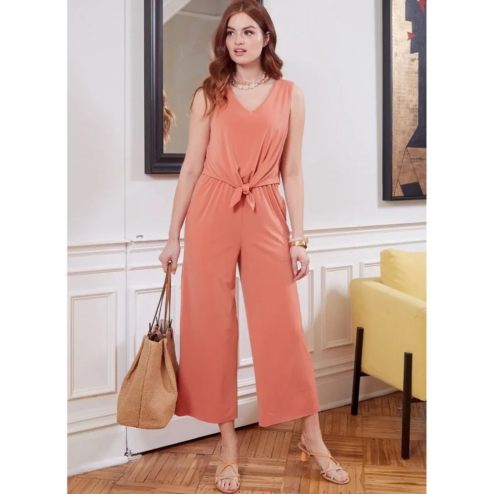 McCalls Sewing Pattern M8218‎ Romper Jumpsuit Sash Misses Size 16-24